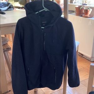 J crew Sherpa zip up hoodie- size Small